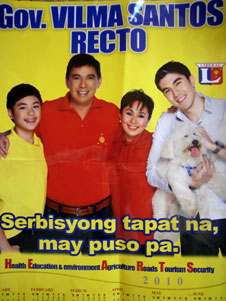 Calendar of Vilma Santos' governorship campaign for Batangas Province