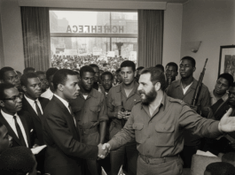 Malcolm X and Fidel Castro in Harlem