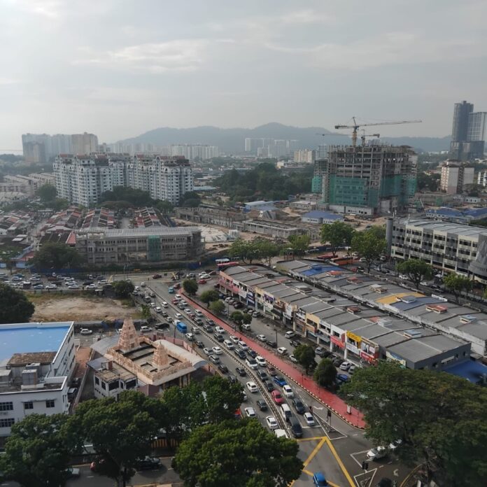Penang traffic jam in Sungai Dua