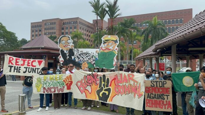 gegar protest against Myanmar genocide
